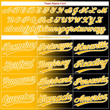 Laden Sie das Bild in den Galerie-Viewer, Uksn Individuelles Schwarz Gold-Weiß Farbverlauf Horizontaler Streifen Zweiknopf Unisex Softball-Trikot
