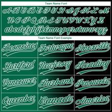 Laden Sie das Bild in den Galerie-Viewer, Uksn Individuelles Schwarz Kelly-Grün-Weiß Farbverlauf Horizontaler Streifen Zweiknopf Unisex Softball-Trikot

