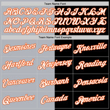 Laden Sie das Bild in den Galerie-Viewer, Uksn Individuelles Schwarz Orange-Grau Split Fashion Funktions-T-Shirt
