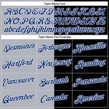 Laden Sie das Bild in den Galerie-Viewer, Uksn Individuelles Schwarz Royalblau-Grau Split Fashion Funktions-T-Shirt
