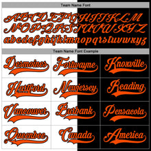 Laden Sie das Bild in den Galerie-Viewer, Uksn Individuelles Schwarz Orange-Weiß Split-Fashion Eishockey-Trikot mit Schnürkragen
