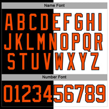 Laden Sie das Bild in den Galerie-Viewer, Uksn Individuelles Schwarz Orange-Weiß Split-Fashion Eishockey-Trikot mit Schnürkragen
