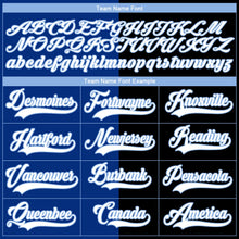 Laden Sie das Bild in den Galerie-Viewer, Uksn Individuelles Schwarz Weiß Royalblau-Hellblau Split-Fashion Eishockey-Trikot mit Schnürkragen
