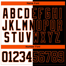 Laden Sie das Bild in den Galerie-Viewer, Uksn Individuelles Schwarz Orange-Weiß Split-Fashion Eishockey-Trikot mit Schnürkragen
