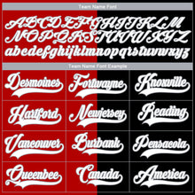 Laden Sie das Bild in den Galerie-Viewer, Uksn Individuelles Schwarz Weiß Rot-Grau Split-Fashion Eishockey-Trikot mit Schnürkragen
