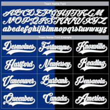Laden Sie das Bild in den Galerie-Viewer, Uksn Individuelles Schwarz Weiß Royalblau-Grau Split-Fashion Eishockey-Trikot mit Schnürkragen
