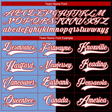 Laden Sie das Bild in den Galerie-Viewer, Uksn Individuelles Schwarz Rot Puderblau-Weiß Split-Fashion Eishockey-Trikot mit Schnürkragen
