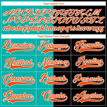 Laden Sie das Bild in den Galerie-Viewer, Uksn Individuelles Schwarz Orange Aqua-Weiß Split-Fashion Eishockey-Trikot mit Schnürkragen
