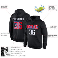 Laden Sie das Bild in den Galerie-Viewer, Uksn Individuelles Bestickt Schwarz Rot-Weiß Sport Pullover Sweatshirt Hoodie
