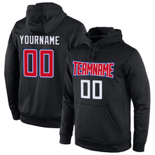 Laden Sie das Bild in den Galerie-Viewer, Uksn Individuelles Bestickt Schwarz Rot-Weiß Sport Pullover Sweatshirt Hoodie
