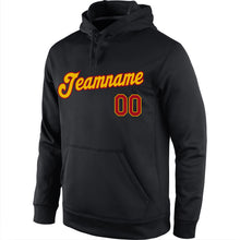 Laden Sie das Bild in den Galerie-Viewer, Uksn Individuelles Bestickt Schwarz Gold-Rot Sport Pullover Sweatshirt Hoodie
