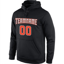 Laden Sie das Bild in den Galerie-Viewer, Uksn Individuelles Bestickt Schwarz Orange-Grau Sport Pullover Sweatshirt Hoodie
