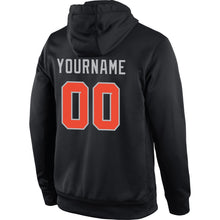 Laden Sie das Bild in den Galerie-Viewer, Uksn Individuelles Bestickt Schwarz Orange-Grau Sport Pullover Sweatshirt Hoodie
