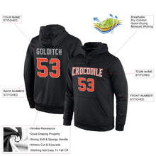Laden Sie das Bild in den Galerie-Viewer, Uksn Individuelles Bestickt Schwarz Orange-Grau Sport Pullover Sweatshirt Hoodie
