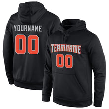 Laden Sie das Bild in den Galerie-Viewer, Uksn Individuelles Bestickt Schwarz Orange-Grau Sport Pullover Sweatshirt Hoodie
