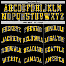 Laden Sie das Bild in den Galerie-Viewer, Uksn Individuelles Bestickt Schwarz Gold-Weiß Sport Pullover Sweatshirt Hoodie

