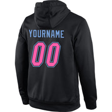 Laden Sie das Bild in den Galerie-Viewer, Uksn Individuelles Bestickt Schwarz Pink-Hellblau Sport Pullover Sweatshirt Hoodie

