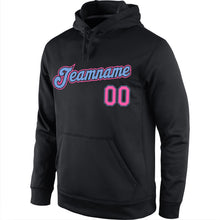 Laden Sie das Bild in den Galerie-Viewer, Uksn Individuelles Bestickt Schwarz Pink-Hellblau Sport Pullover Sweatshirt Hoodie
