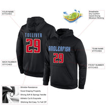 Laden Sie das Bild in den Galerie-Viewer, Uksn Individuelles Bestickt Schwarz Rot-Creme Sport Pullover Sweatshirt Hoodie
