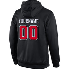 Laden Sie das Bild in den Galerie-Viewer, Uksn Individuelles Bestickt Schwarz Rot-Weiß Sport Pullover Sweatshirt Hoodie
