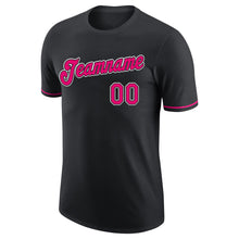 Laden Sie das Bild in den Galerie-Viewer, Uksn Individuelles Schwarz Pink-Weiß Funktions-T-Shirt
