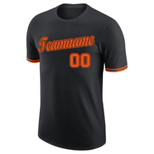 Laden Sie das Bild in den Galerie-Viewer, Uksn Individuelles Schwarz Orange-Schwarz Funktions-T-Shirt
