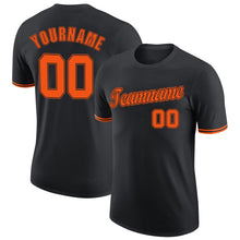 Laden Sie das Bild in den Galerie-Viewer, Uksn Individuelles Schwarz Orange-Schwarz Funktions-T-Shirt
