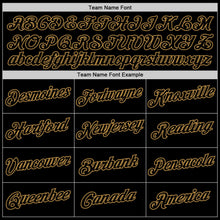 Laden Sie das Bild in den Galerie-Viewer, Uksn Individuelles Schwarz Schwarz-Altgold Funktions-T-Shirt

