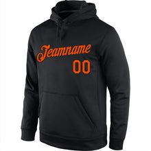 Laden Sie das Bild in den Galerie-Viewer, Uksn Individuelles Bestickt Schwarz Orange Sport Pullover Sweatshirt Hoodie
