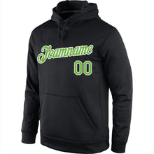 Laden Sie das Bild in den Galerie-Viewer, Uksn Individuelles Bestickt Schwarz Neongrün-Weiß Sport Pullover Sweatshirt Hoodie
