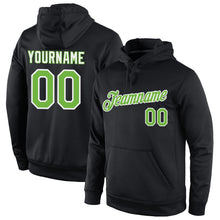 Laden Sie das Bild in den Galerie-Viewer, Uksn Individuelles Bestickt Schwarz Neongrün-Weiß Sport Pullover Sweatshirt Hoodie
