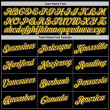 Laden Sie das Bild in den Galerie-Viewer, Uksn Individuelles Bestickt Schwarz Gold-Weiß Sport Pullover Sweatshirt Hoodie
