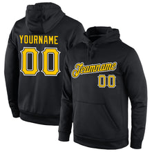 Laden Sie das Bild in den Galerie-Viewer, Uksn Individuelles Bestickt Schwarz Gold-Weiß Sport Pullover Sweatshirt Hoodie
