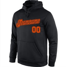 Laden Sie das Bild in den Galerie-Viewer, Uksn Individuelles Bestickt Schwarz Orange Sport Pullover Sweatshirt Hoodie
