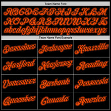 Laden Sie das Bild in den Galerie-Viewer, Uksn Individuelles Bestickt Schwarz Orange Sport Pullover Sweatshirt Hoodie
