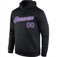 Laden Sie das Bild in den Galerie-Viewer, Uksn Individuelles Bestickt Schwarz Violett-Weiß Sport Pullover Sweatshirt Hoodie
