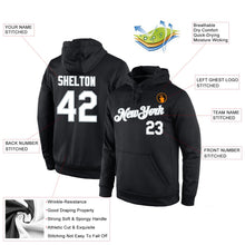 Laden Sie das Bild in den Galerie-Viewer, Uksn Individuelles Bestickt Schwarz Weiß-Silber Sport Pullover Sweatshirt Hoodie

