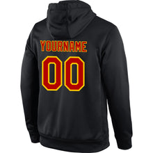 Laden Sie das Bild in den Galerie-Viewer, Uksn Individuelles Bestickt Schwarz Rot-Gold Sport Pullover Sweatshirt Hoodie
