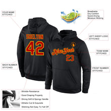 Laden Sie das Bild in den Galerie-Viewer, Uksn Individuelles Bestickt Schwarz Rot-Gold Sport Pullover Sweatshirt Hoodie
