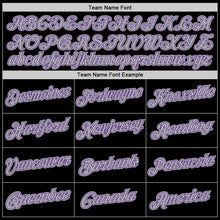 Laden Sie das Bild in den Galerie-Viewer, Uksn Individuelles Bestickt Schwarz Grau-Violett Sport Pullover Sweatshirt Hoodie
