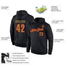 Laden Sie das Bild in den Galerie-Viewer, Uksn Individuelles Bestickt Schwarz Altgold-Rot Sport Pullover Sweatshirt Hoodie
