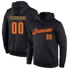 Laden Sie das Bild in den Galerie-Viewer, Uksn Individuelles Bestickt Schwarz Altgold-Rot Sport Pullover Sweatshirt Hoodie
