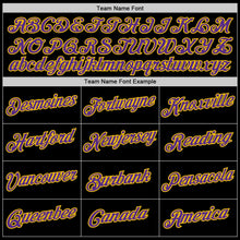 Laden Sie das Bild in den Galerie-Viewer, Uksn Individuelles Schwarz Violett-Gold Funktions-T-Shirt
