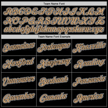 Laden Sie das Bild in den Galerie-Viewer, Uksn Individuelles Schwarz Altgold-Weiß Funktions-T-Shirt
