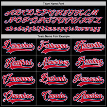 Laden Sie das Bild in den Galerie-Viewer, Uksn Individuelles Schwarz Rot-Weiß Eishockey-Trikot
