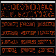 Laden Sie das Bild in den Galerie-Viewer, Uksn Individuelles Bestickt Schwarz Schwarz-Orange Sport Pullover Sweatshirt Hoodie
