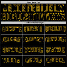 Laden Sie das Bild in den Galerie-Viewer, Uksn Individuelles Bestickt Schwarz Schwarz-Gold Sport Pullover Sweatshirt Hoodie
