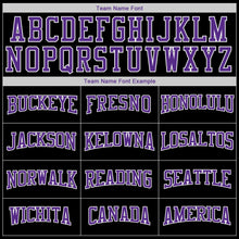 Laden Sie das Bild in den Galerie-Viewer, Uksn Individuelles Bestickt Schwarz Violett-Weiß Sport Pullover Sweatshirt Hoodie
