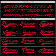 Laden Sie das Bild in den Galerie-Viewer, Uksn Individuelles Schwarz Rot Eishockey-Trikot
