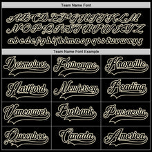 Laden Sie das Bild in den Galerie-Viewer, Uksn Individuelles Schwarz Schwarz-Creme Eishockey-Trikot
